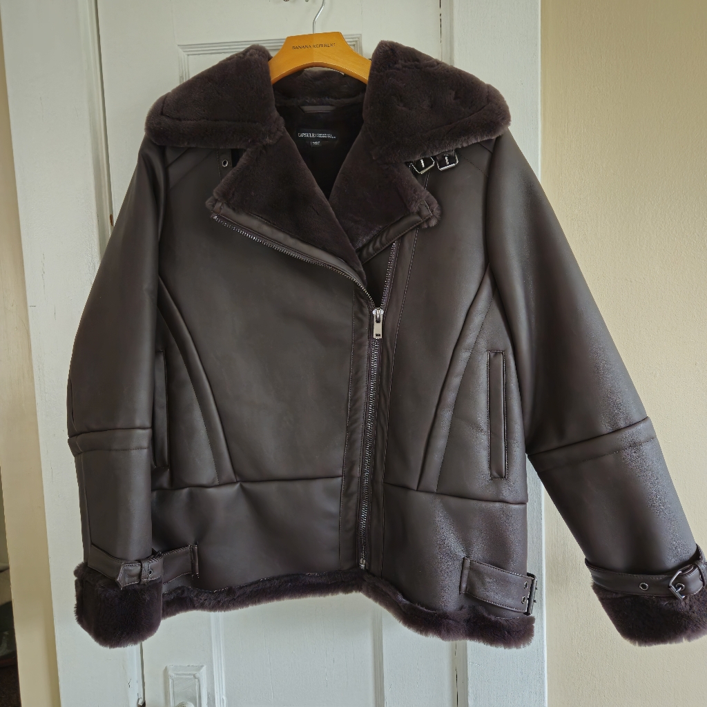 Dark Brown Shearling Jacket
